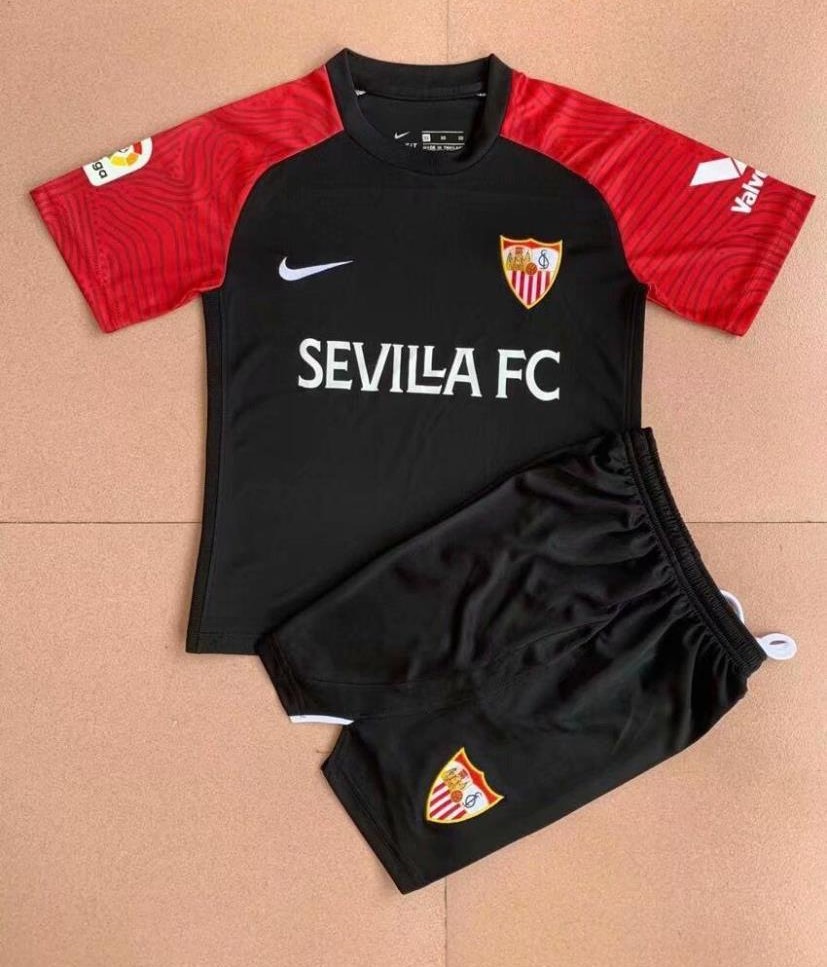 Kids-Sevilla 21/22 Third Black Soccer Jersey
